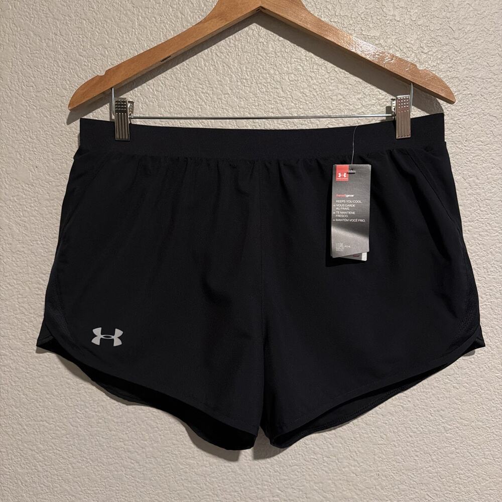 NEW Under Armour Shorts Pull On Athletic Running Workout Gym Loose Heat Gear L